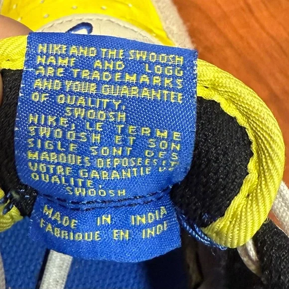 Nike Yellow and Blue Sneakers - Picture 6 of 7